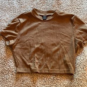 Brown SHEIN Crop Top